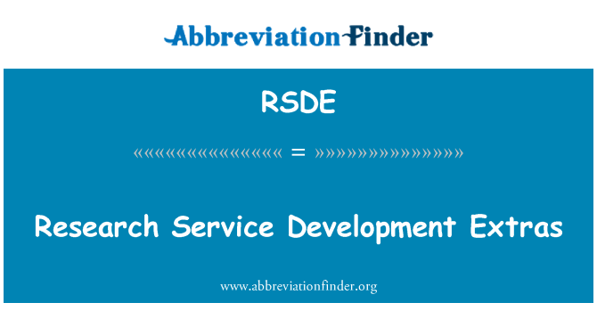 RSDE: מחקר שירות פיתוח תוספות