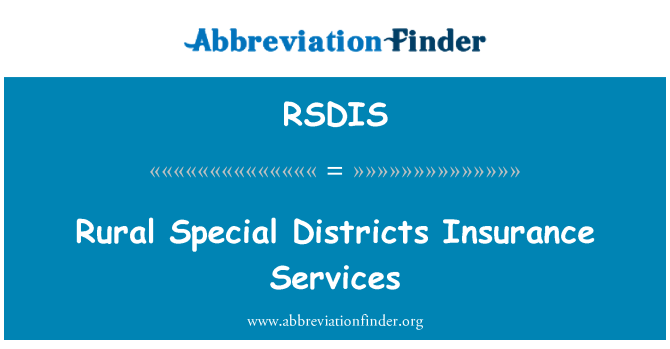 RSDIS: Rural Special Districts Insurance Services