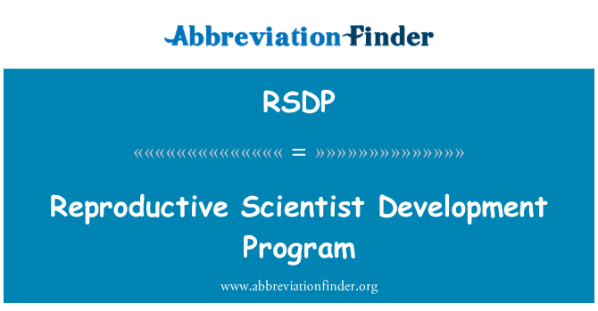 RSDP: Reprodukčné vedec rozvojový Program
