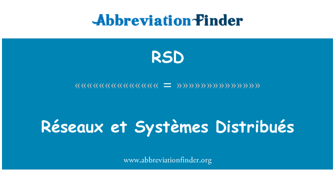 RSD: Réseaux et Aléatoires Distribués