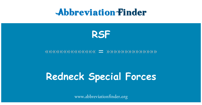 RSF: Forzi speċjali redneck