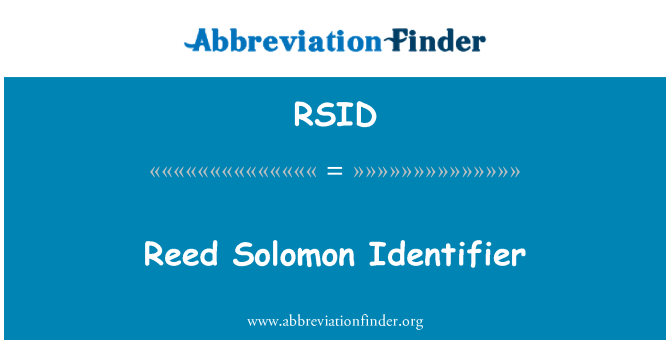 RSID: Reed-Solomon id