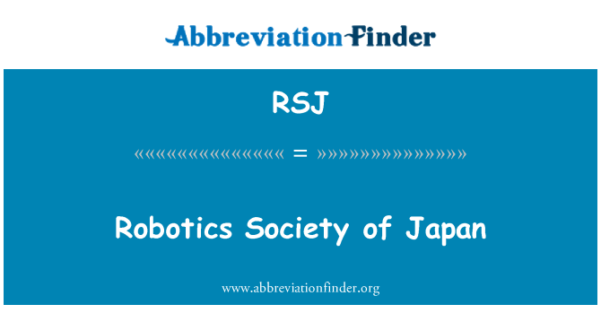 RSJ: Société de robotique du Japon