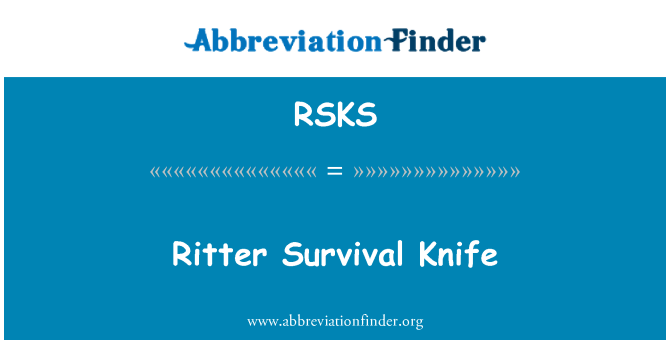 RSKS: Ритер оцеляване нож