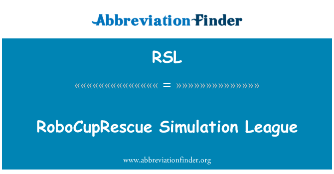 RSL: RoboCupRescue simulacija liga