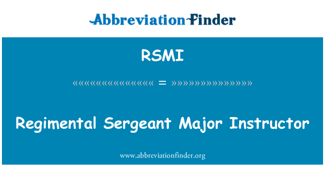 RSMI: Regimentets sergent Major instruktør