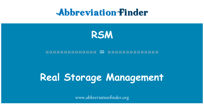 RSM: 真正的存儲管理