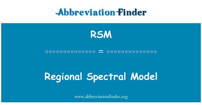 RSM: Regional Spectral Model