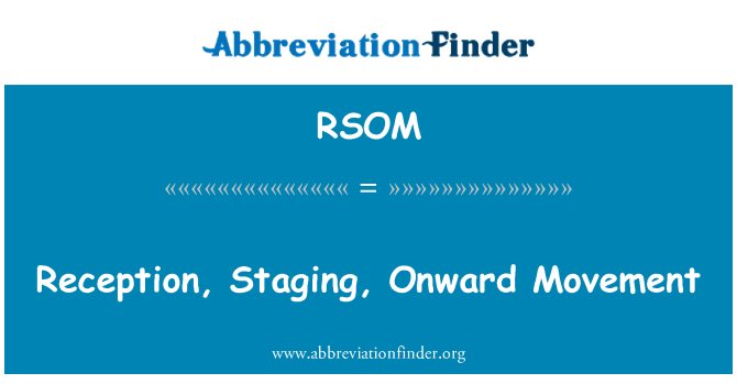 RSOM: Evreleme, Resepsiyon, ileriye yönelik hareketi