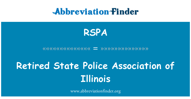 RSPA: Policejní asociace důchodu státu Illinois
