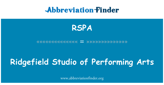 RSPA: Ridgefield estúdio de artes cênicas