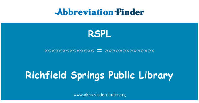 RSPL: Richfield Springs Public Library