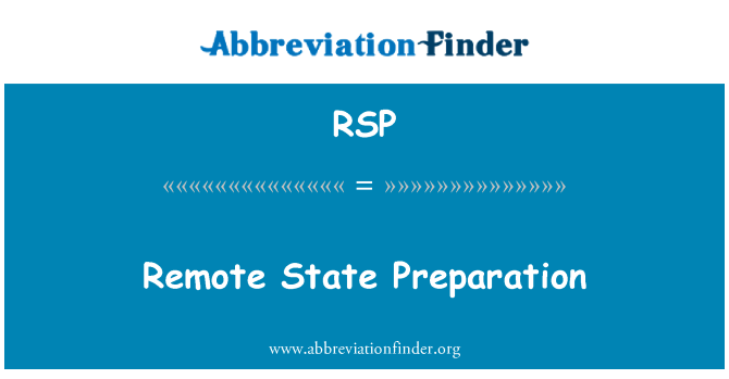 RSP: Preparación de estado remoto