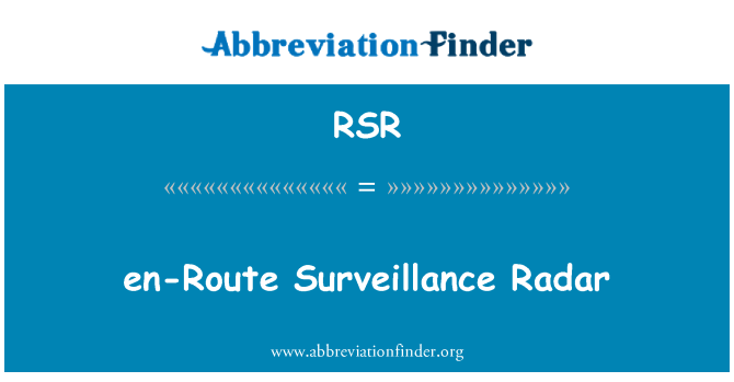 RSR: Radar de vigilància en ruta