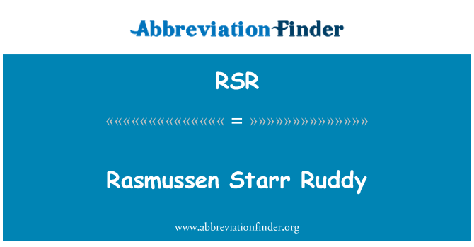 RSR: Rasmussen Starr kırmızı