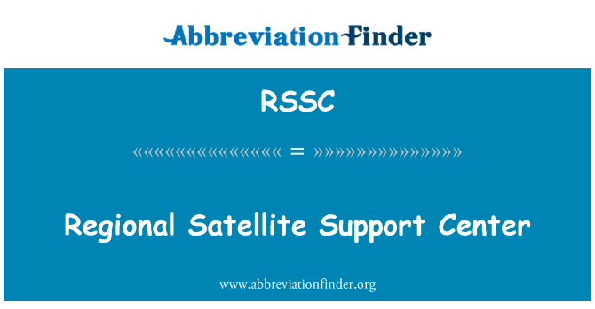 RSSC: Iċ-ċentru ta ' l-appoġġ tas-satellita reġjonali