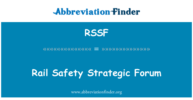 RSSF: Schiene Sicherheit Strategieforum