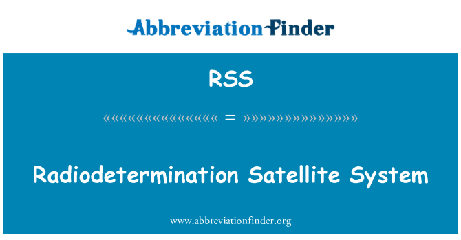 RSS: Radiodetermination उपग्रह प्रणाली