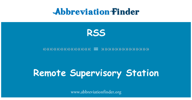 RSS: תחנת פיקוח מרחוק