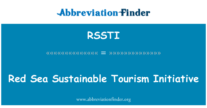 RSSTI: Red Sea Sustainable Tourism Initiative