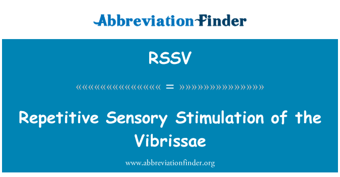 RSSV: Stimulare senzorială repetitive de Vibrissae