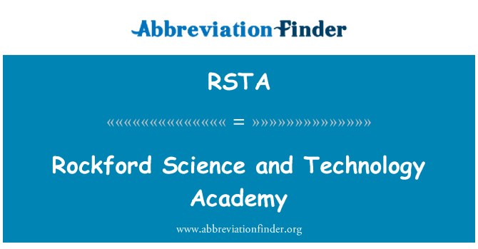 RSTA: Rockford Science and Technology Academy