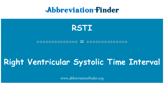 RSTI: Right Ventricular Systolic Time Interval