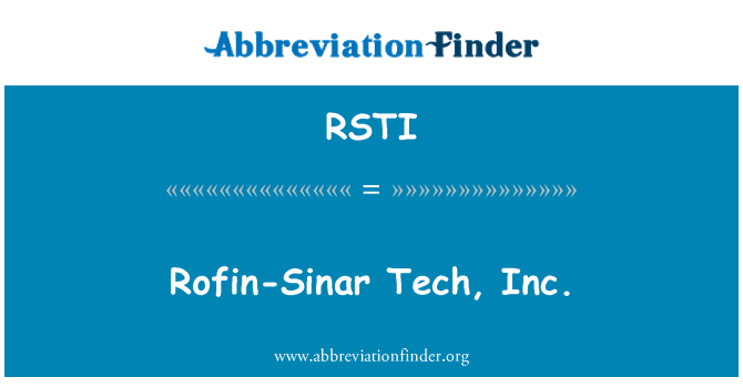RSTI: Rofin 金光科技公司