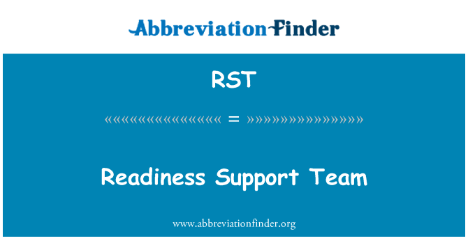 RST: Equipo de apoyo de la preparación