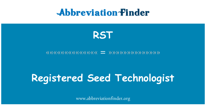 RST: رجسٹر شدہ بیج طرزیات