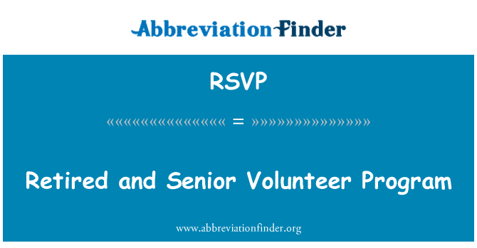 RSVP: Pensionerade och Senior volontär Program