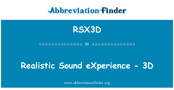 RSX3D: Reālistisku skanējumu - 3D