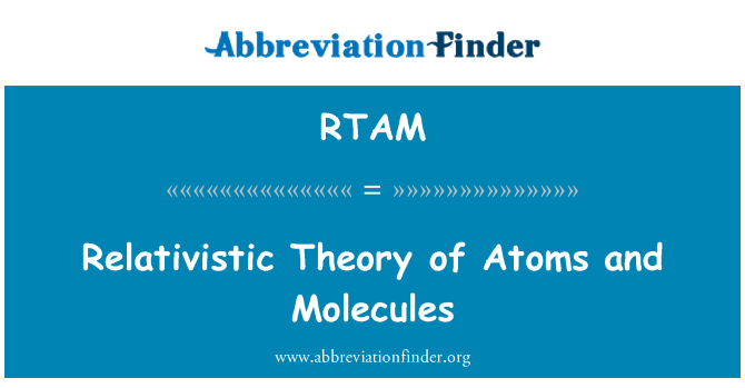 RTAM: Teori relativiste de Atomes Et Molécules