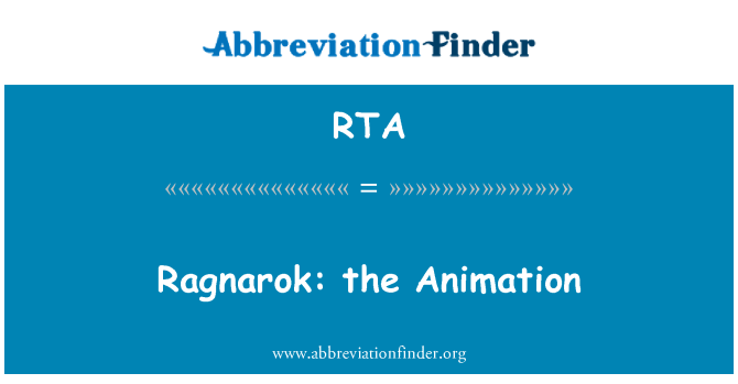 RTA: Ragnarok: hoạt hình