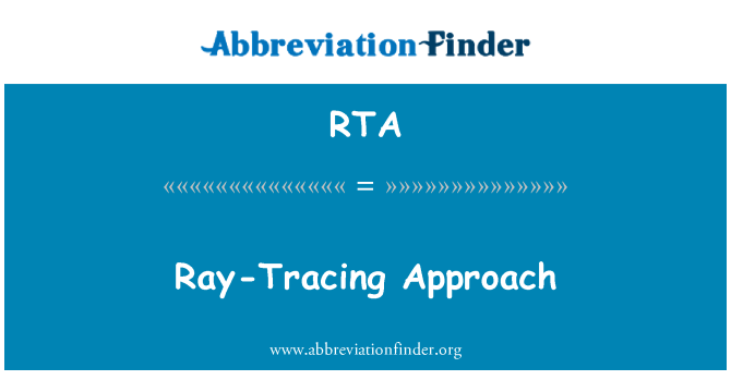 RTA: Ray-Tracing přístup