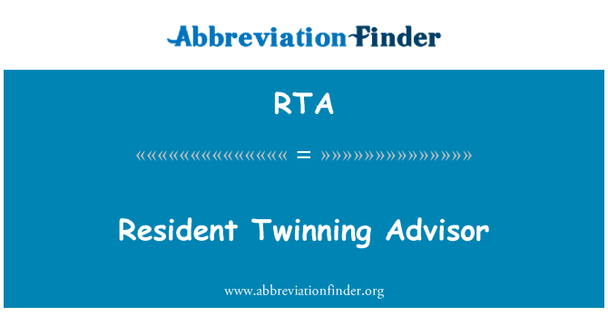 RTA: Místní twinningový poradce