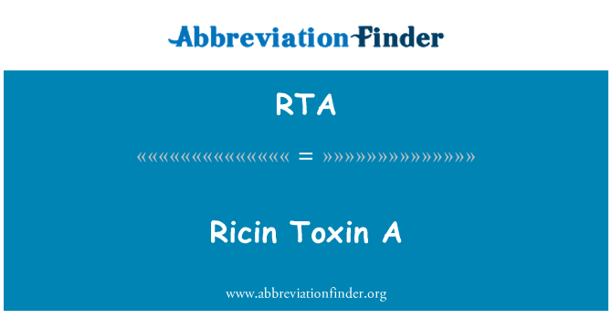 RTA: Otrov ricin A