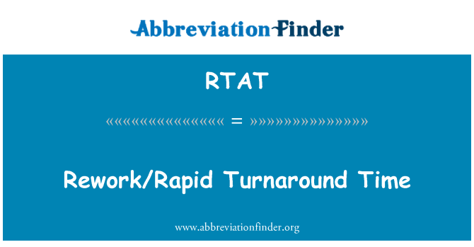 RTAT: Délai d'exécution retravailler/Rapid