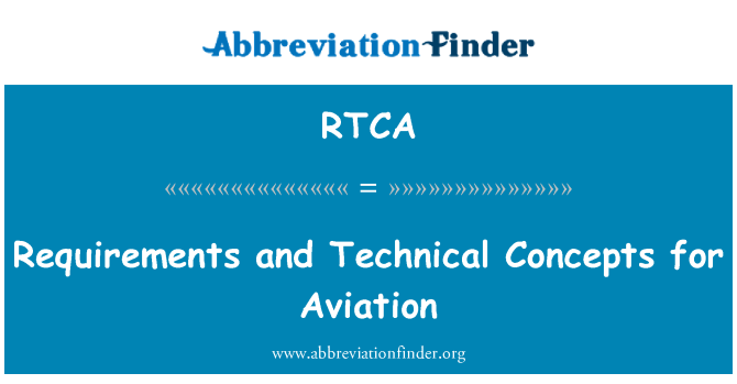 RTCA: Eisen en technische concepten voor de luchtvaart