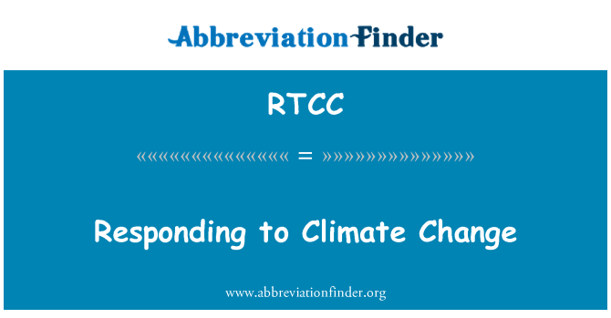 RTCC: Memberi respons kepada perubahan iklim
