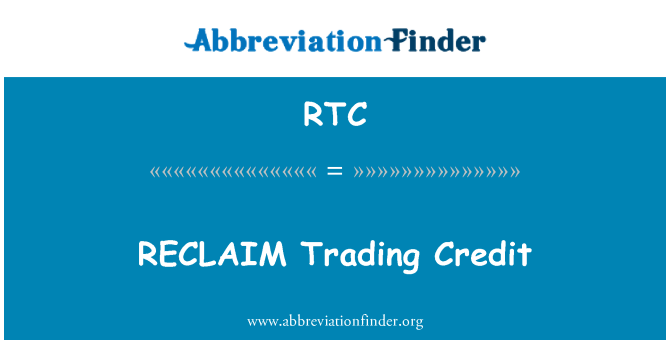 RTC: ZURÜCKFORDERN, Credit Trading