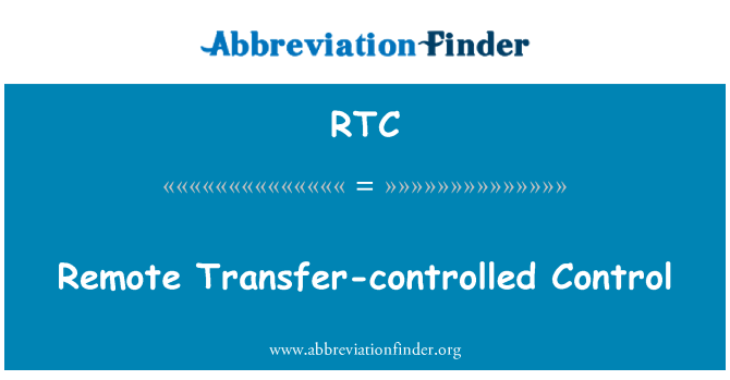 RTC: Transfer-kontrollerede fjernbetjening