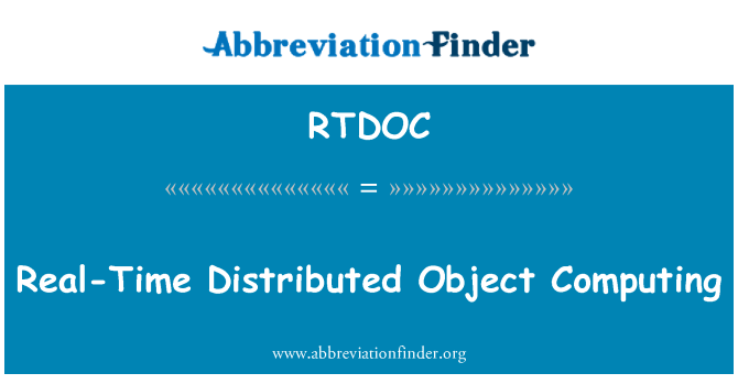 RTDOC: กระจายแบบเรียลไทม์วัตถุคอมพิวเตอร์