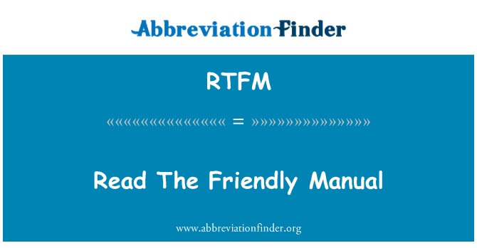 RTFM: Jinqara l-Manwal ta ' l-ambjent
