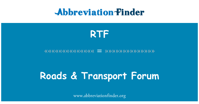 RTF: Straßen & Verkehrsforum