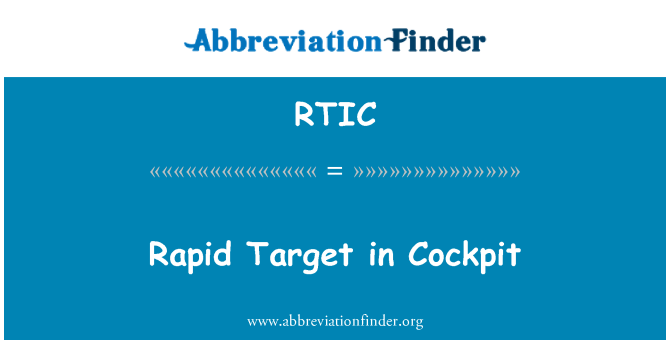 RTIC: 在駕駛艙的快速目標