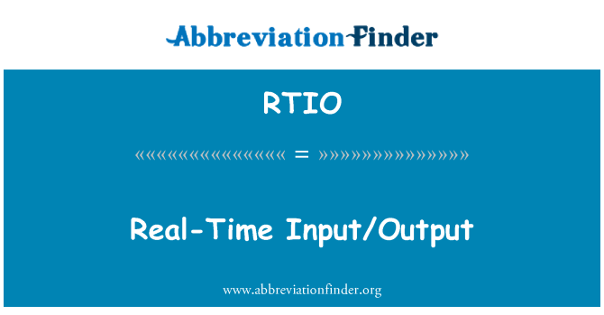 RTIO: קלט/פלט בזמן אמת