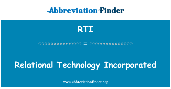 RTI: Реляційна технології включені