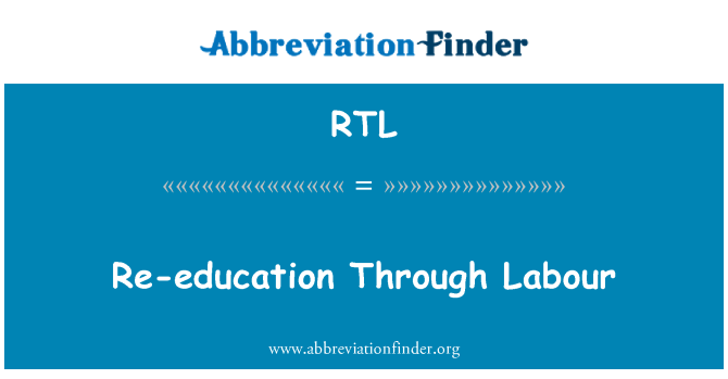 RTL: Pendidikan kembali melalui tenaga kerja