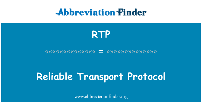RTP: Spolehlivý transportní protokol